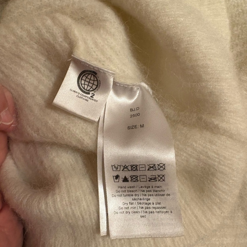 GANNI Alpaca Wool Blend Off-White Sweater - Picture 8 of 9